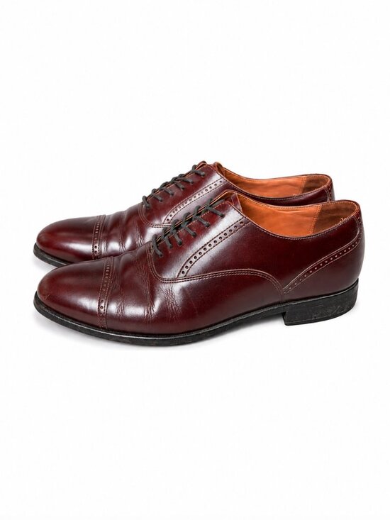 Bostonian Other - Oxford Dress Shoes 100% Leather Bostonian Classics Burgundy Cap Toe Men’s Size 9
